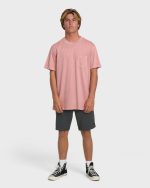 Essential Wave Washed Premium Short Sleeve Pocket Tee - Ash Rose - Image 4