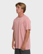 Essential Wave Washed Premium Short Sleeve Pocket Tee - Ash Rose - Image 3