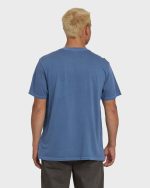 Essential Wave Washed Premium Short Sleeve Pocket Tee - Blue Horizon - Image 2