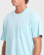 Essential Wave Washed Premium Short Sleeve Pocket Tee - Coastal Blue - Image 5