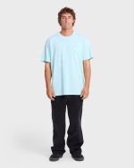 Essential Wave Washed Premium Short Sleeve Pocket Tee - Coastal Blue - Image 3