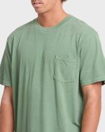 Essential Wave Washed Premium Short Sleeve Pocket Tee - Hedge Green - Image 5