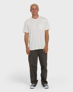 Essential Wave Washed Premium Short Sleeve Pocket Tee - Off White - Image 4