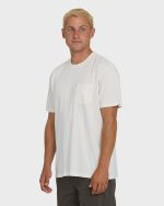 Essential Wave Washed Premium Short Sleeve Pocket Tee - Off White - Image 3