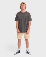 Essential Wave Washed Premium Short Sleeve Pocket Tee - Raven - Image 3