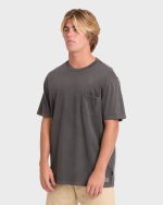 Essential Wave Washed Premium Short Sleeve Pocket Tee - Raven - Image 4