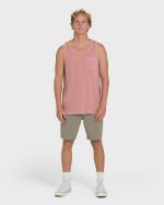 Essential Pocket Wave Washed Premium Tank Top - Ash Rose - Image 4