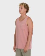 Essential Pocket Wave Washed Premium Tank Top - Ash Rose - Image 3