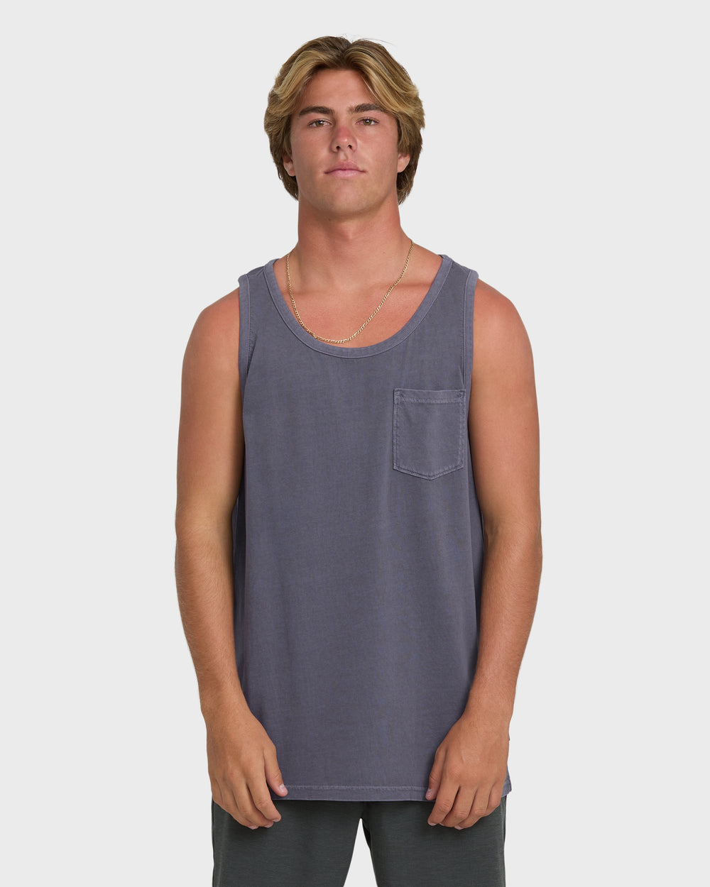 BL000589M_GRST_OM-F.jpg Essential Pocket Wave Washed Premium Tank Top - Graystone - Image 1