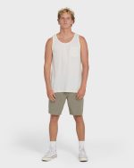Essential Pocket Wave Washed Premium Tank Top - Off White - Image 4