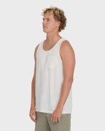Essential Pocket Wave Washed Premium Tank Top - Off White - Image 3
