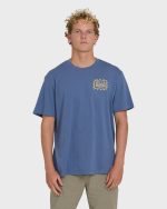 Ripple Premium Short Sleeve Cotton Graphic T-Shirt - Blue Horizon