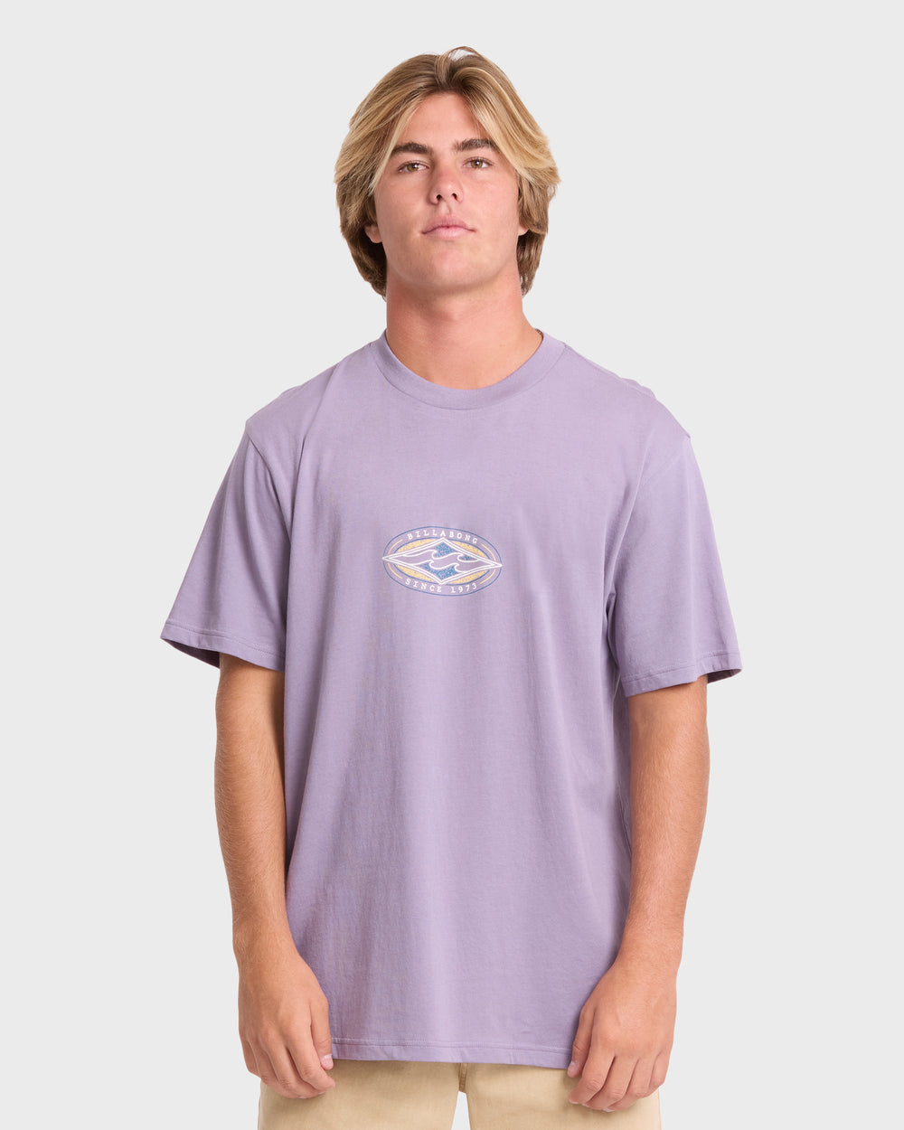 BL000598M_PPS_OM-F.jpg Rotor Diamond Premium Short Sleeve Knit Graphic T-Shirt - Purple Ash - Image 1