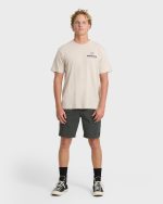 Single Fin Premium Short Sleeve T-Shirt - Oatmeal - Image 4