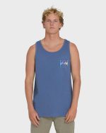 Crayon Wave Premium Tank Top - Blue Horizon