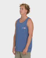 Crayon Wave Premium Tank Top - Blue Horizon - Image 3