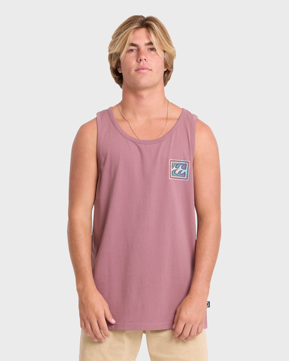 BL000601M_RDA_OM-F.jpg Crayon Wave Premium Tank Top - Red Dahlia - Image 1