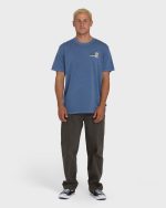 Loner Wave Washed Premium Short Sleeve Knit T-Shirt - Blue Horizon - Image 4