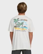 Loner Wave Washed Premium Short Sleeve Knit T-Shirt - Off White - Image 2