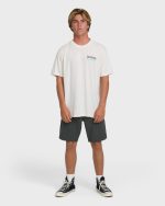 Loner Wave Washed Premium Short Sleeve Knit T-Shirt - Off White - Image 4