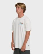 Loner Wave Washed Premium Short Sleeve Knit T-Shirt - Off White - Image 3