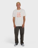 Stack Wave Washed Premium Short Sleeve Knit T-Shirt - Off White - Image 4