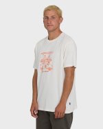 Stack Wave Washed Premium Short Sleeve Knit T-Shirt - Off White - Image 3