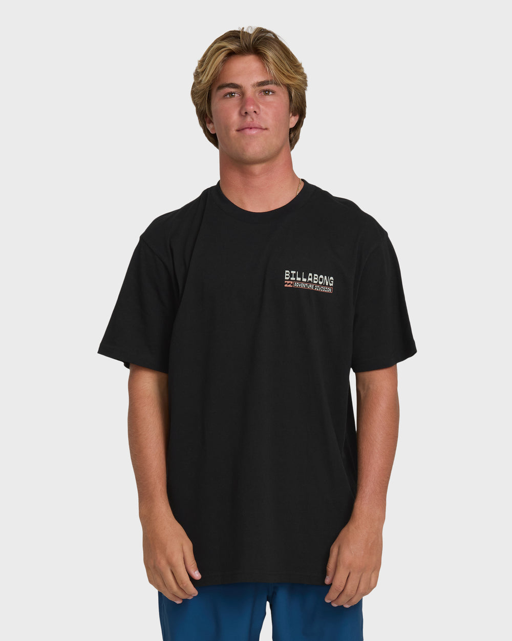 BL000608M_BLK_OM-F.jpg A/Div Agave Premium Short Sleeve Cotton T-Shirt - Black - Image 1