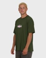 Shine OG Short Sleeve Cotton T-Shirt - Rifle Green - Image 3