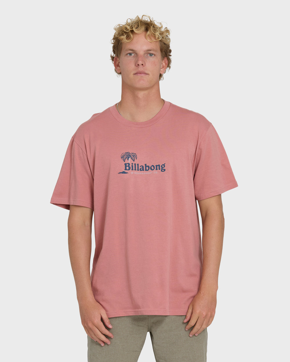 BL000620M_ASR_OM-F.jpg Check Out Premium Short Sleeve Knit T-Shirt - Ash Rose - Image 1