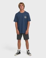 Crossboards Premium Short Sleeve Knit T-Shirt - Dark Denim - Image 4