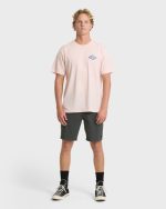 Dim Arch Premium Short Sleeve Knit T-Shirt - Light Pink - Image 4