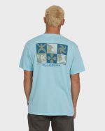 Glyph Wave Washed Premium Short Sleeve Cotton T-Shirt - Coastal Blue - Image 2
