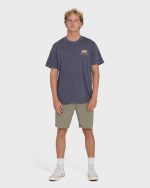 Glyph Wave Washed Premium Short Sleeve Cotton T-Shirt - Greystone - Image 4
