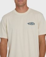 Heritage Arch Wave Washed Premium Short Sleeve Knit T-Shirt - Oatmeal - Image 5