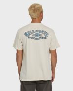 Heritage Arch Wave Washed Premium Short Sleeve Knit T-Shirt - Oatmeal - Image 2