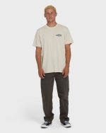 Heritage Arch Wave Washed Premium Short Sleeve Knit T-Shirt - Oatmeal - Image 4