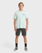 Heritage Arch Wave Washed Premium Short Sleeve Knit T-Shirt - Sea Glass - Image 4