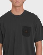 Brunswick Garage Short Sleeve Knit T-Shirt - Washed Black - Image 5