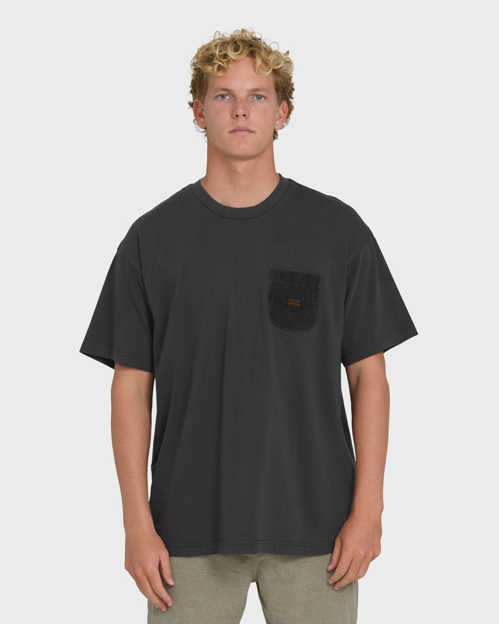 BL000712M_WAA_OM-F.jpg Brunswick Garage Short Sleeve Knit T-Shirt - Washed Black - Image 1