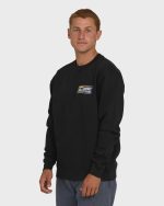 Walled Crewneck Sweatshirt  - Black - Image 3