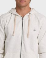 All Day Zip Front Hoodie - Oatmeal Heather. - Image 5