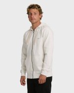 All Day Zip Front Hoodie - Oatmeal Heather. - Image 3