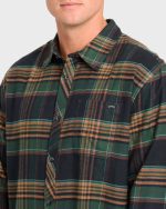 Coastline Long Sleeve Flannel Shirt - Black - Image 5