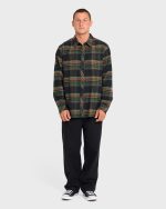 Coastline Long Sleeve Flannel Shirt - Black - Image 3