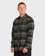 Coastline Long Sleeve Flannel Shirt - Black - Image 4