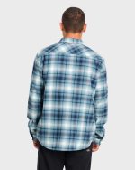 Coastline Long Sleeve Flannel Shirt - China Blue - Image 2