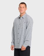 Coastline Long Sleeve Flannel Shirt - Off White - Image 4