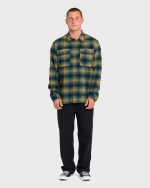 Offshore Long Sleeve Flannel Shirt - Ultramarine Green - Image 3