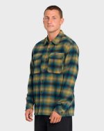 Offshore Long Sleeve Flannel Shirt - Ultramarine Green - Image 4